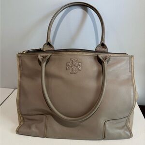 Tory Burch Tan Leather Tote Bag Timeless Design